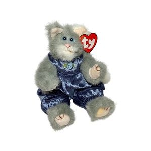 TY Beanie Baby: "Whisker" the Cat Stuffed Plush, Attic Treasure Vintage - (1993)
